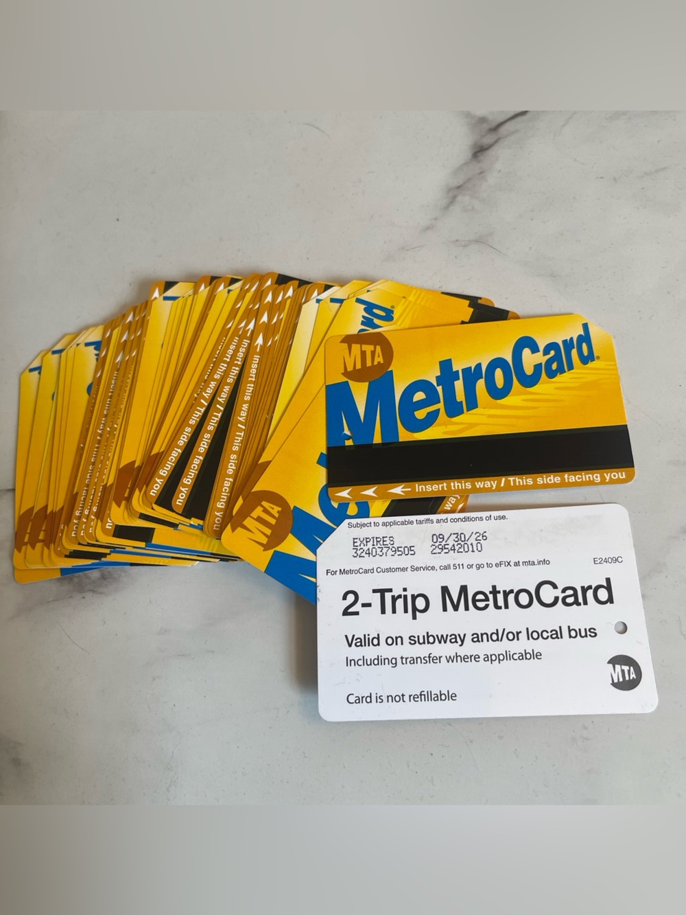 Rare! 2 ride metrocards for Nyc Mta! Collectible | excellent condition